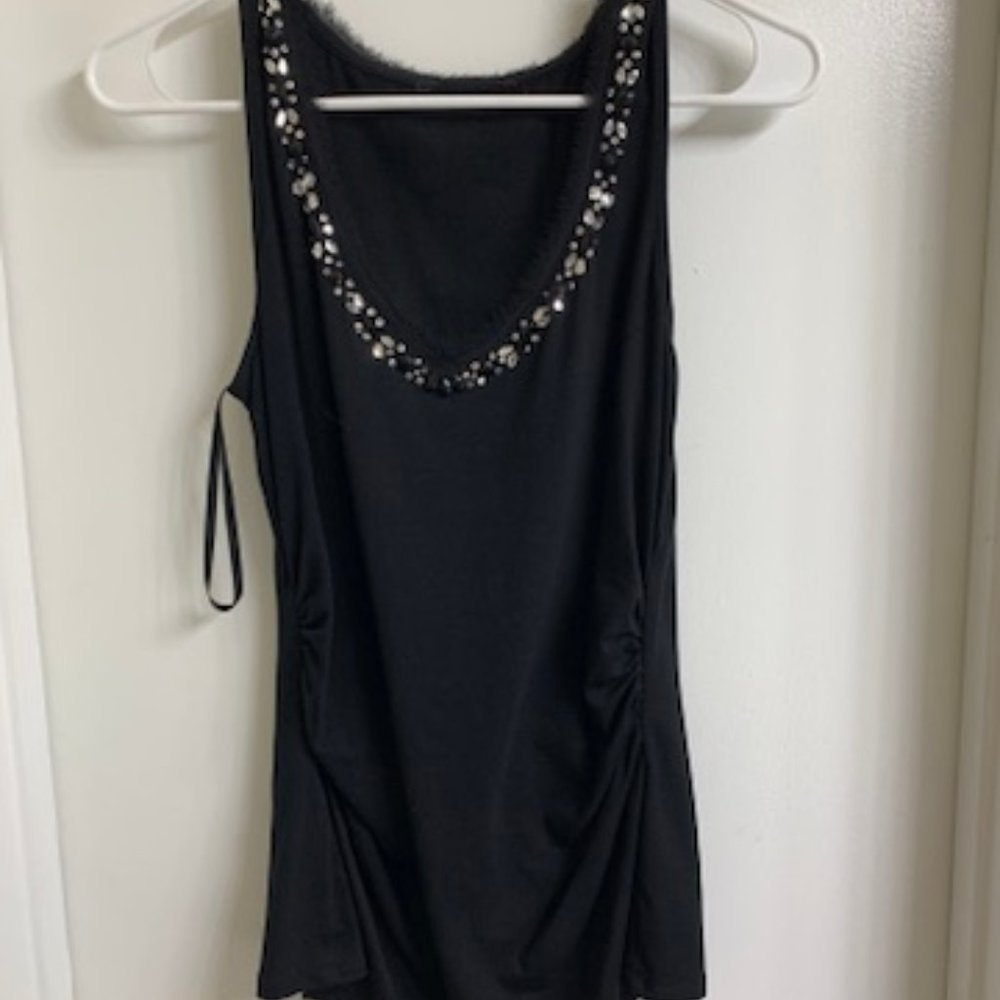 White House Black Market tank and Green Jacket - Picture 3 of 3